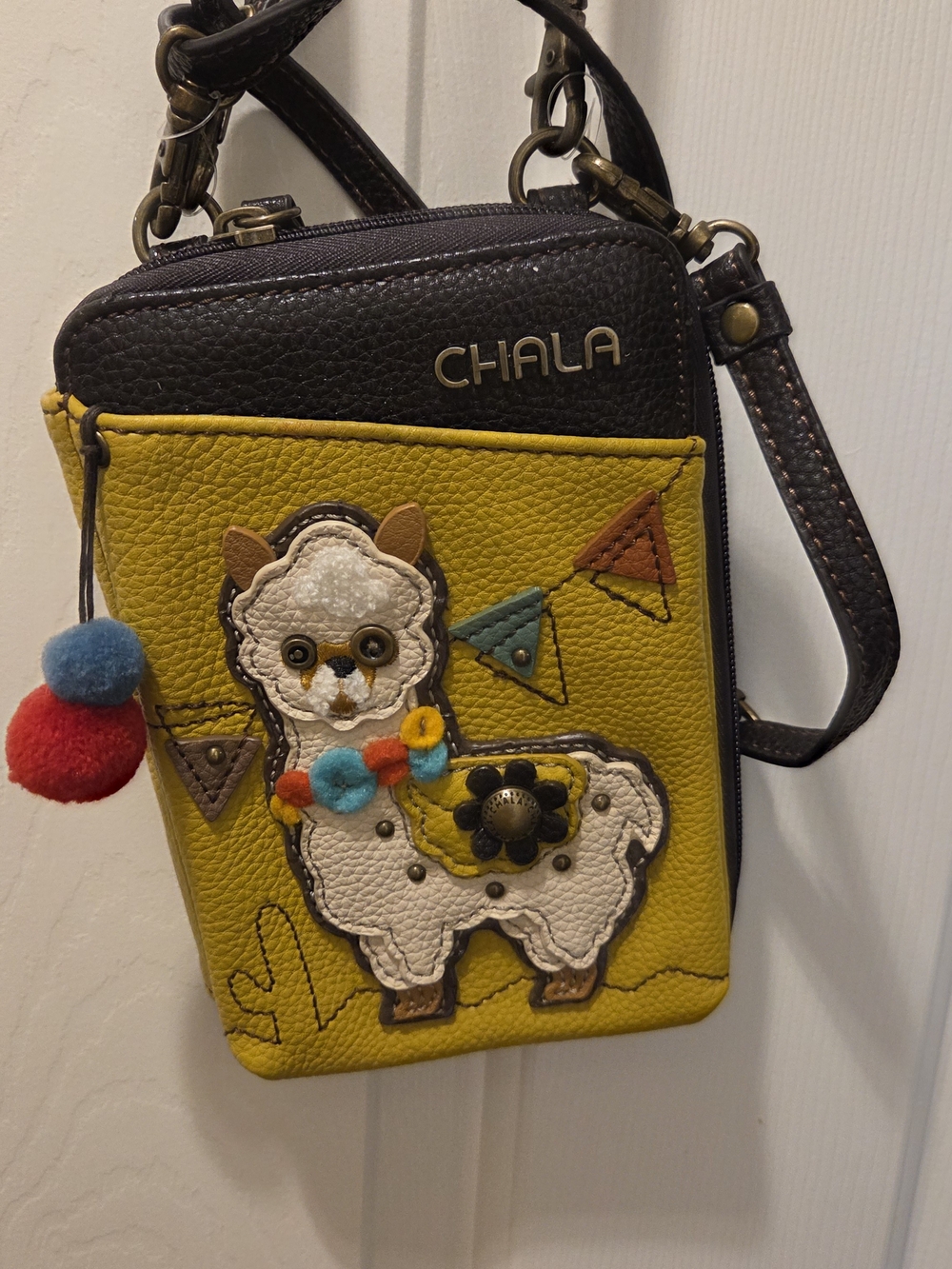 CHALA Yellow Alpaca Crossbody Bag for Women